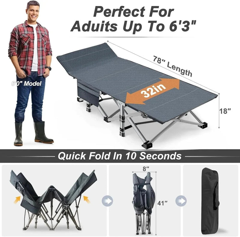 Portable Adjustable Folding Cot